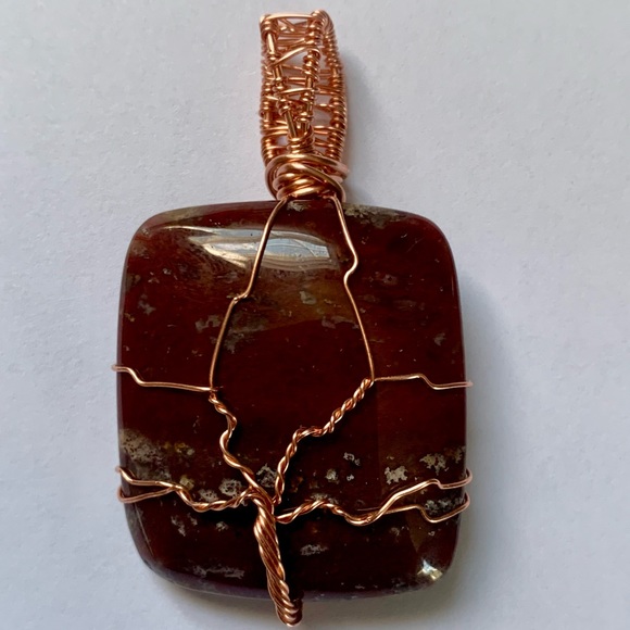 Red Jasper Tree of Life Pendant (Handcrafted, NWT) - Picture 2 of 4